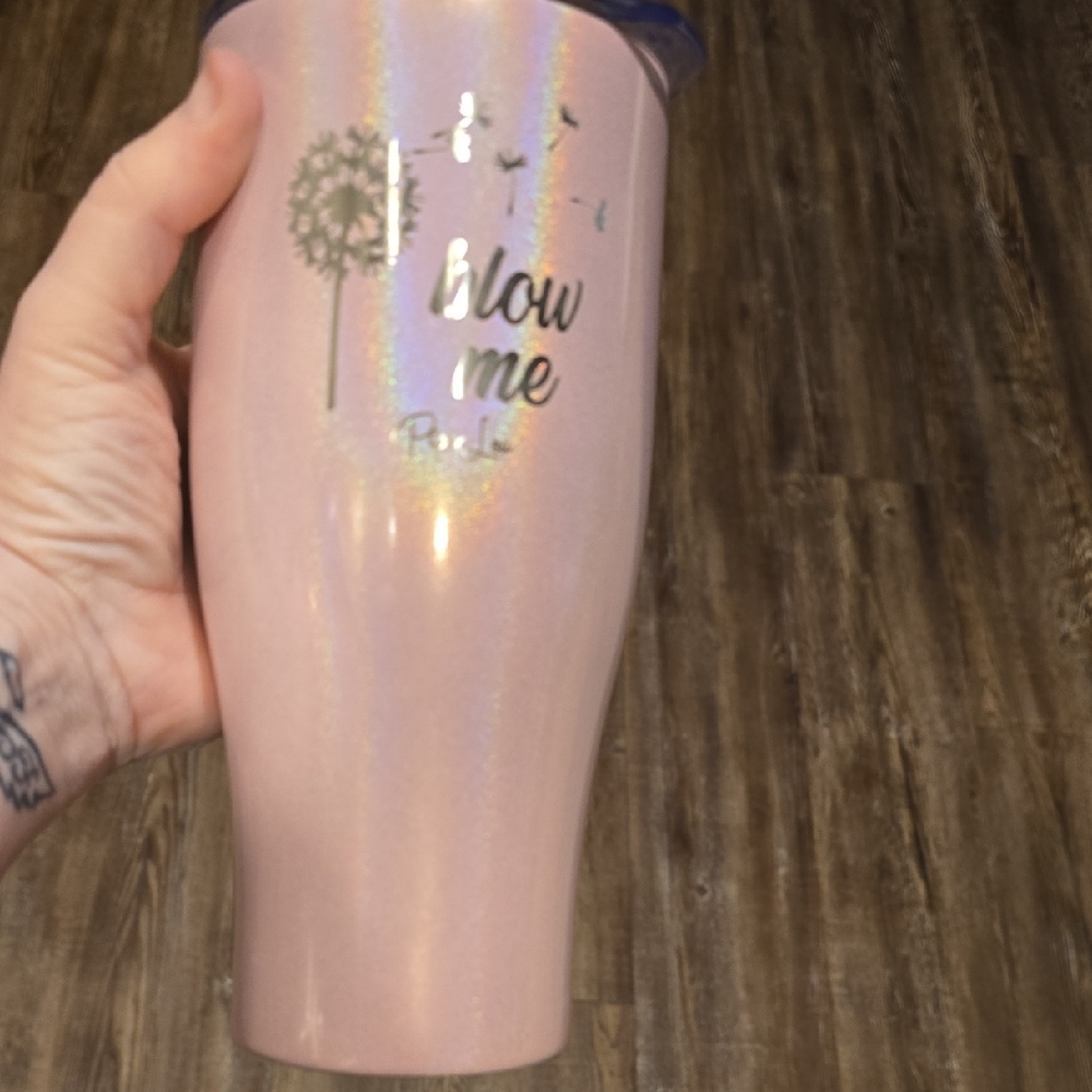 Pink Travel Tumbler with Lid